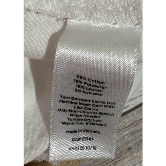 Talbots Flawless White High Waist Wide Leg Crop Jeans Size 14 - Picture 9 of 9